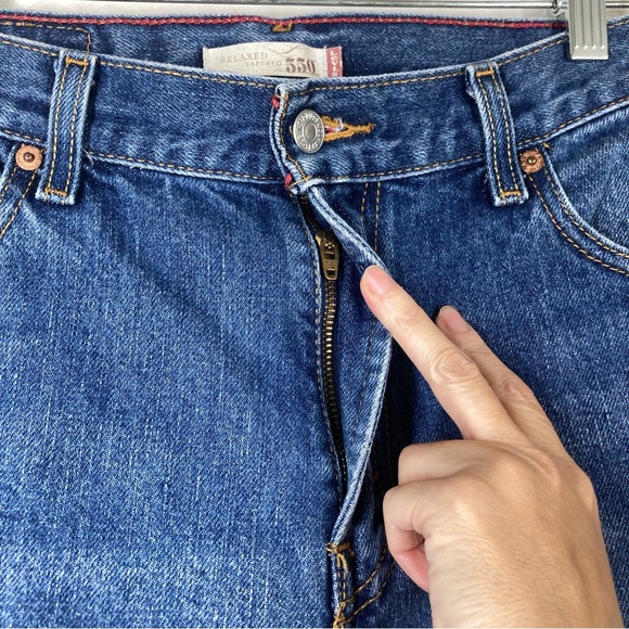 Vintage 90s Levi's 550 Baggy Tapered Fit Mom Jeans Blue Baggy High Waist Mexico - Picture 11 of 16